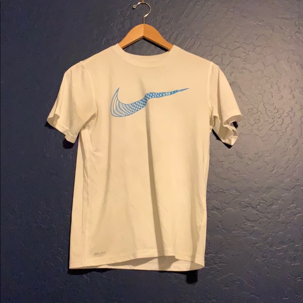 White nike athletic shirt